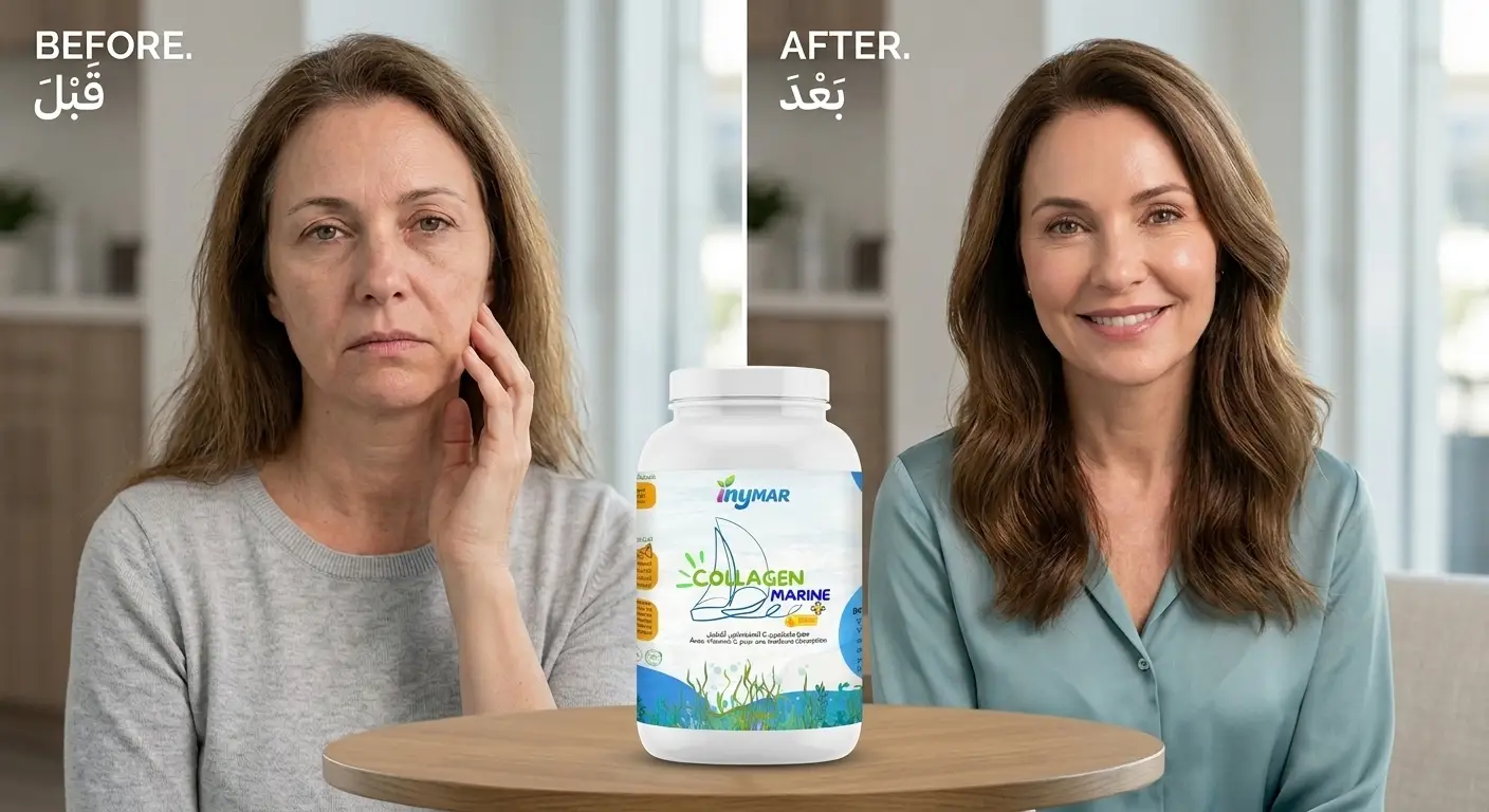 نتائج استخدام كولاجين Inymar قبل وبعد